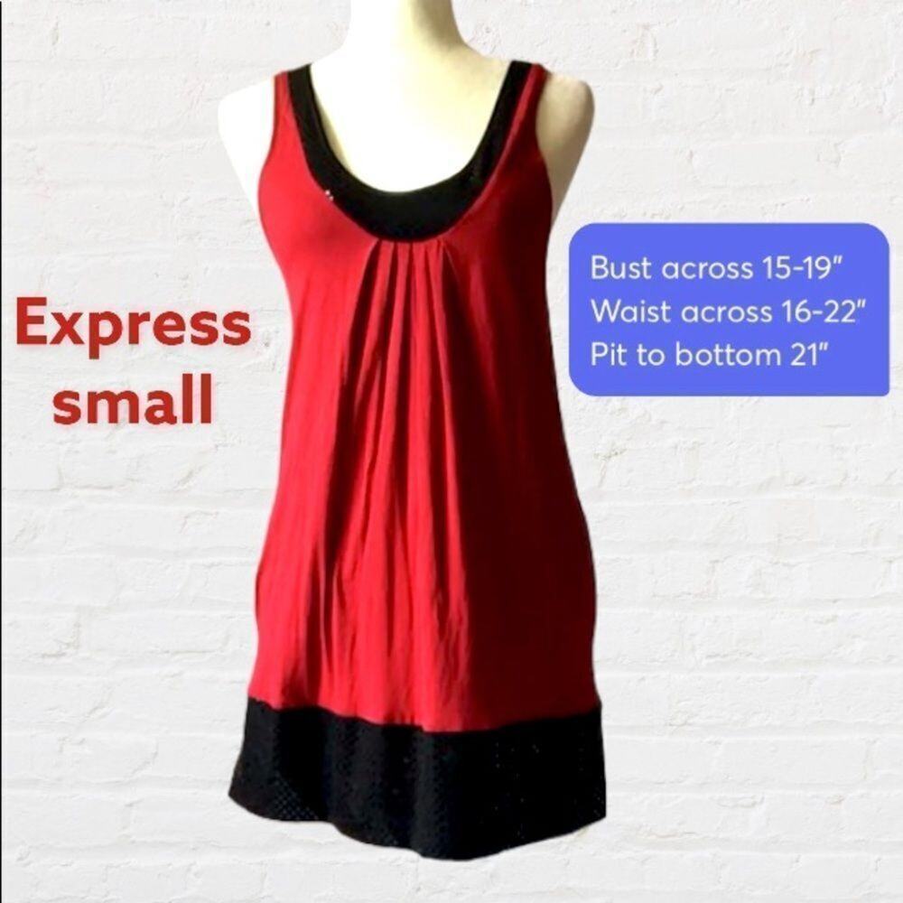 Small express red & black dress